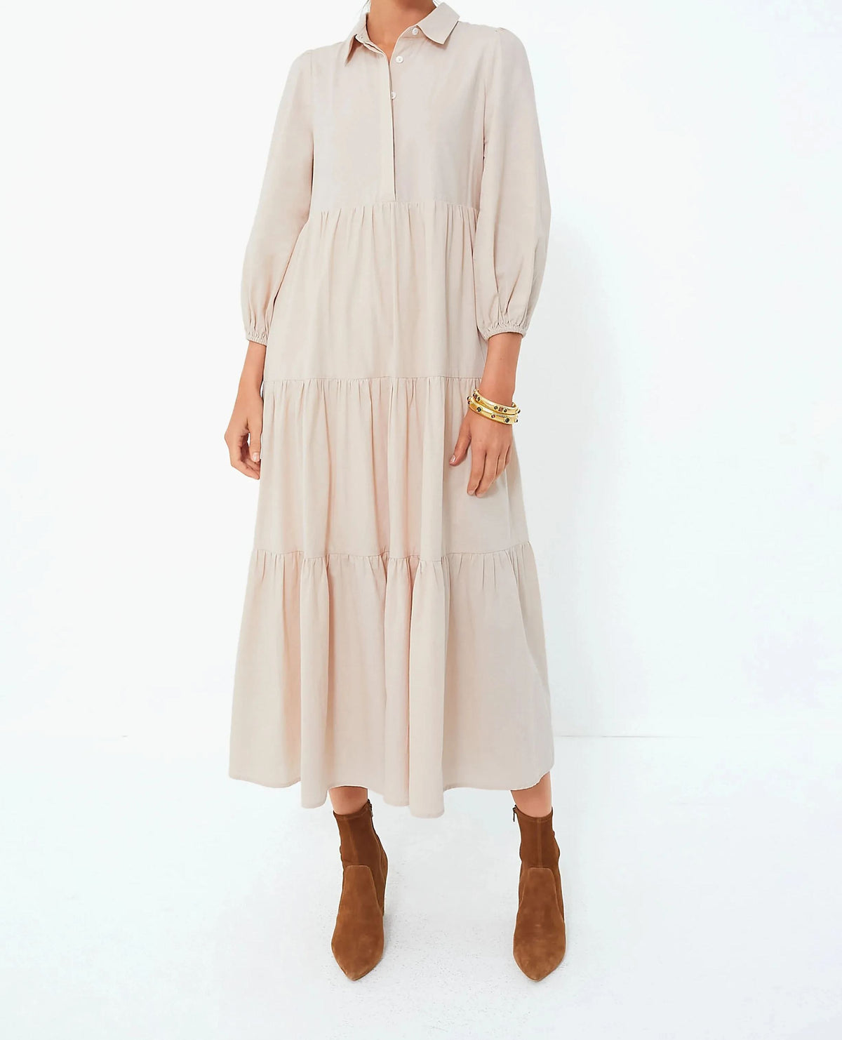 Sandstone Tiered Maxi Dress