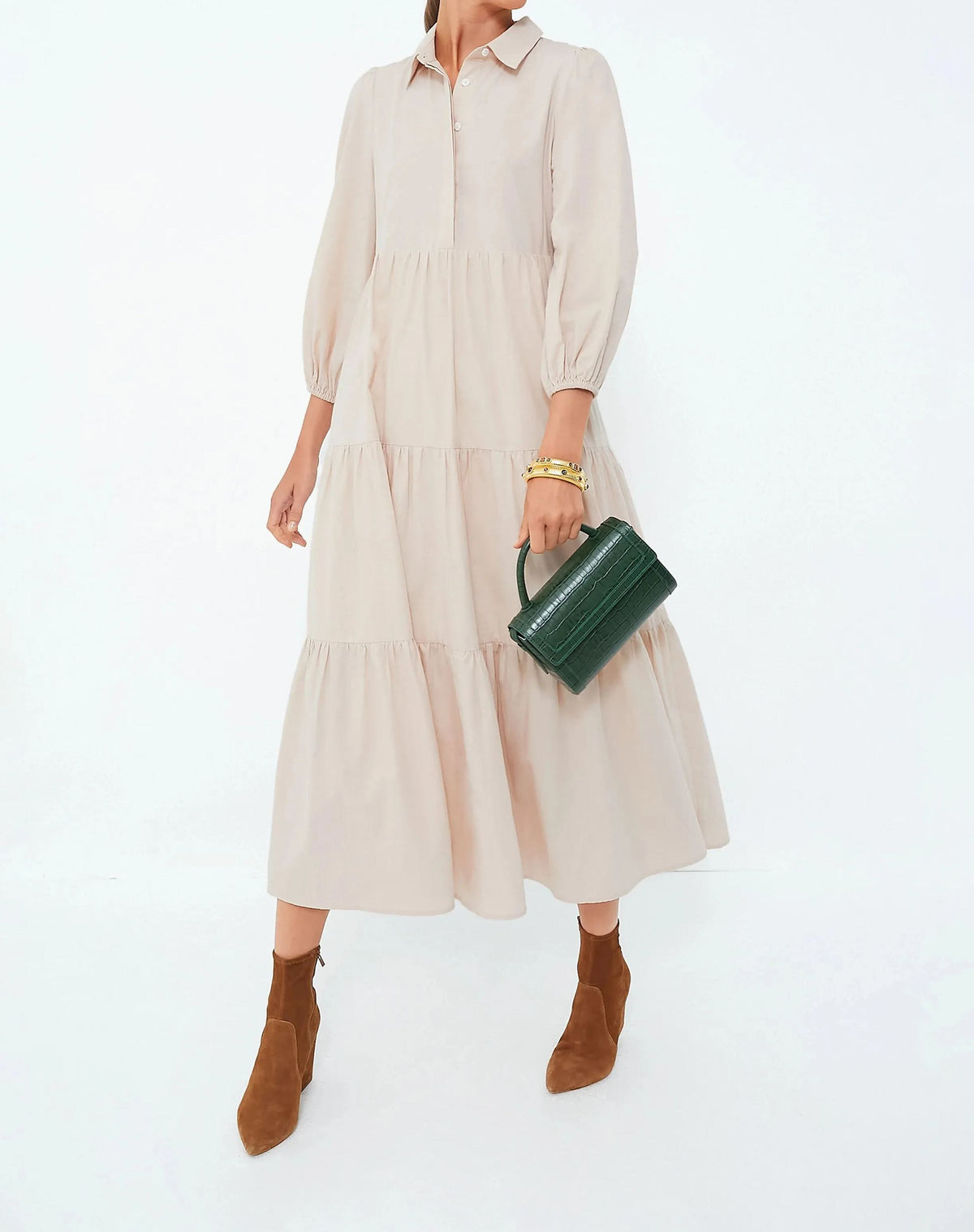 Sandstone Tiered Maxi Dress