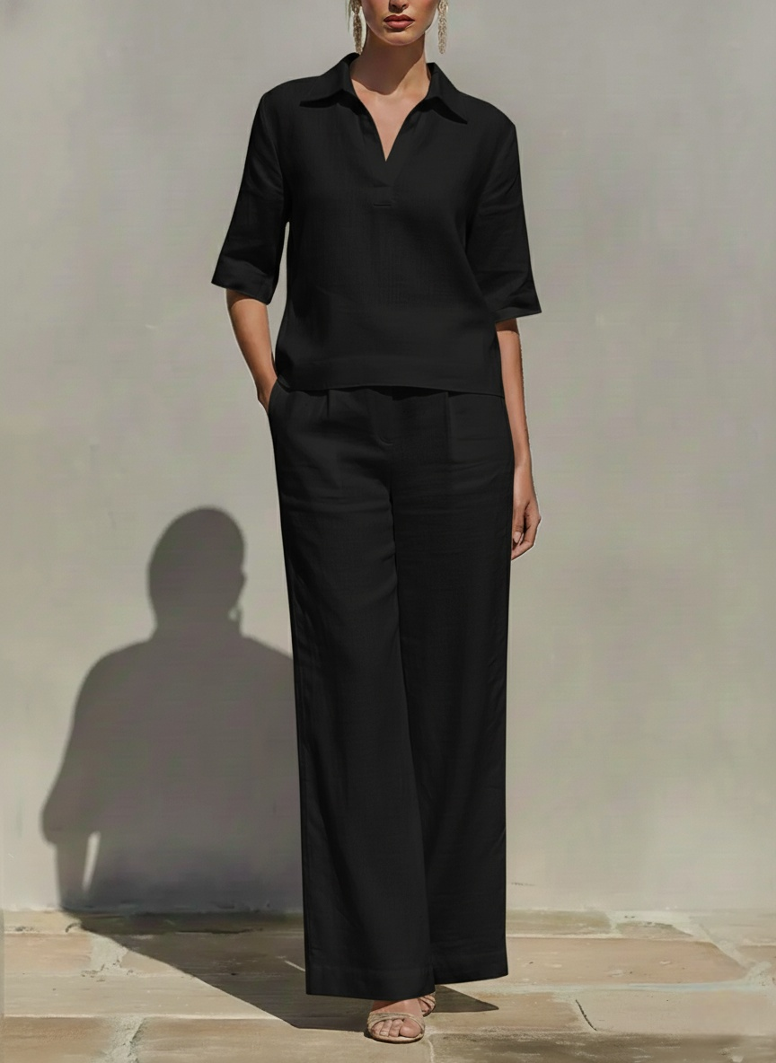 Women's Cotton-Linen Two-Piece Set