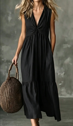 Sleeveless Flowy Long Dress
