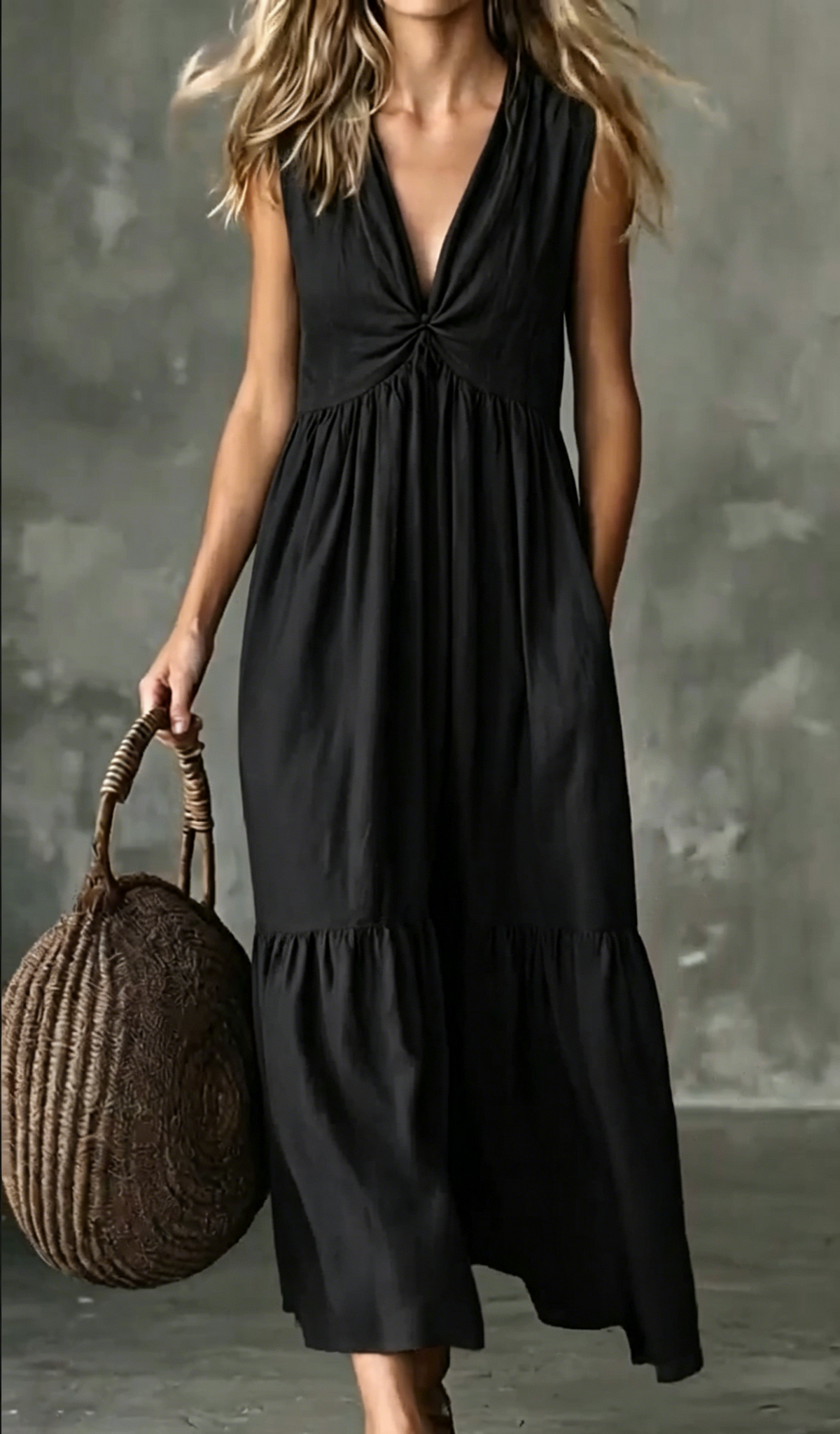 Sleeveless Flowy Long Dress